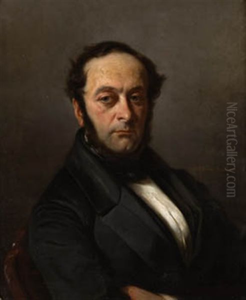 Retrato De Caballero Oil Painting by Antonio Cabral Bejarano