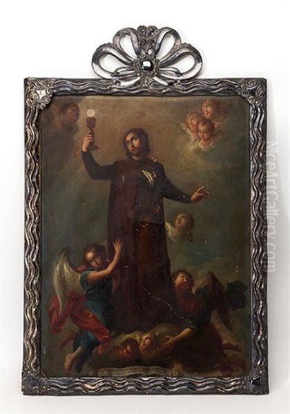 San Juan De Sahagun Oil Painting by Miguel Cabrera