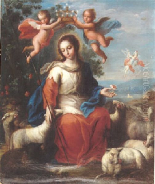 The Coronation Of The Virgin by Miguel Cabrera