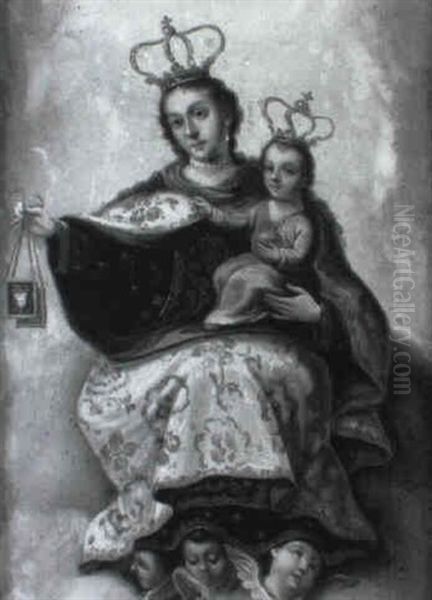 La Virgen De Las Mercedes Oil Painting by Miguel Cabrera