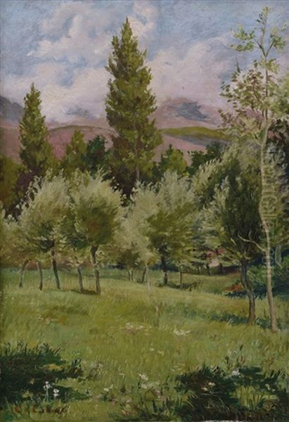 Paesaggio Estivo Oil Painting by Camillo Filippo Cabutti