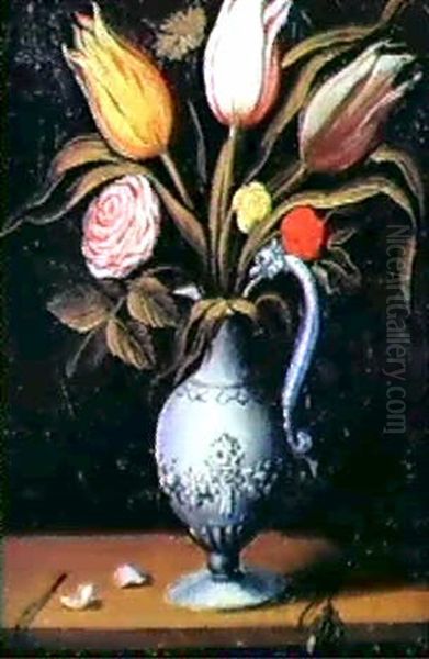 Vaso Di Fiori Oil Painting by Orsola Maddalena Caccia