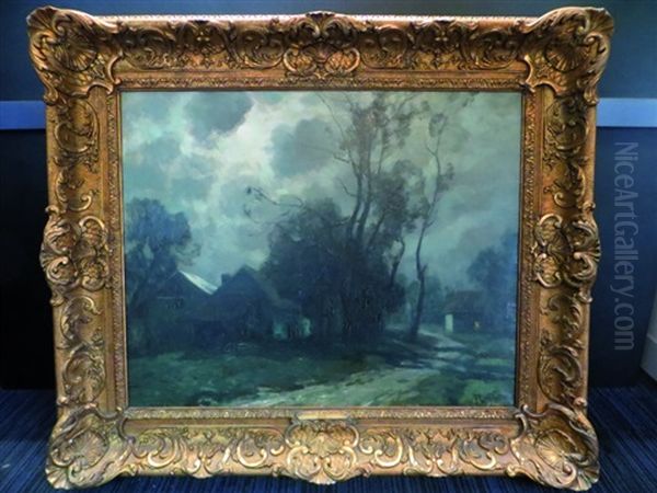 Paysage Sous Les Nuages Oil Painting by Francois Charles Cachoud