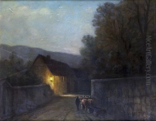 L'octroi De Chambery Oil Painting by Francois Charles Cachoud