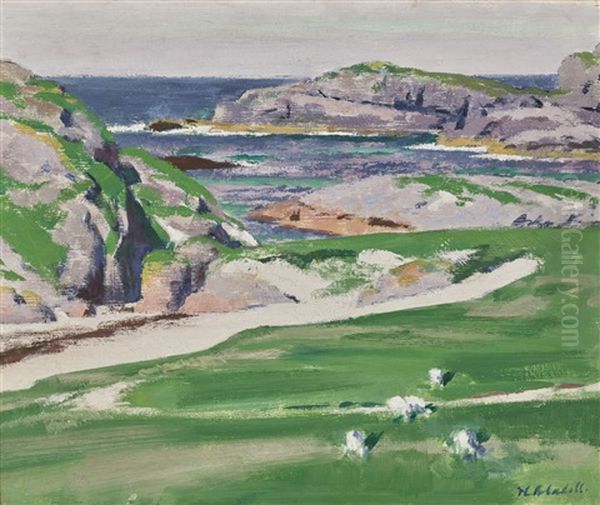 Port Ban, Iona Oil Painting by Francis Campbell Boileau Cadell