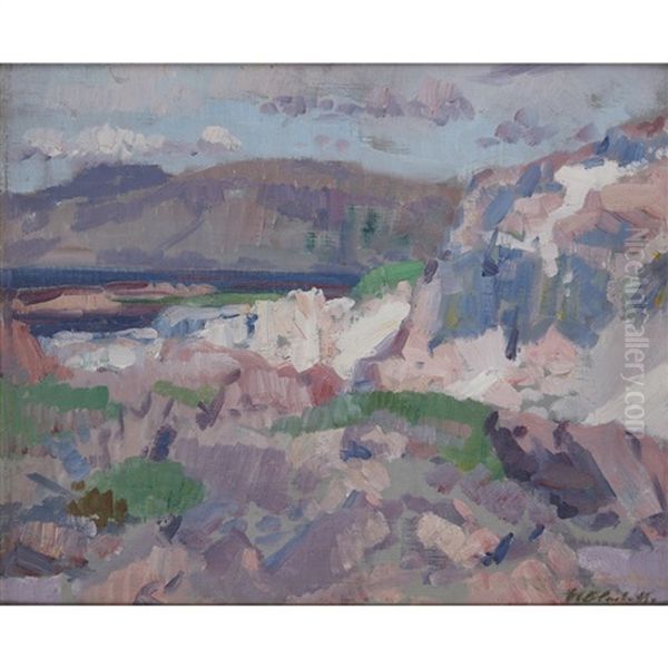 The Burg From Below Ard Annraidh, Iona by Francis Campbell Boileau Cadell