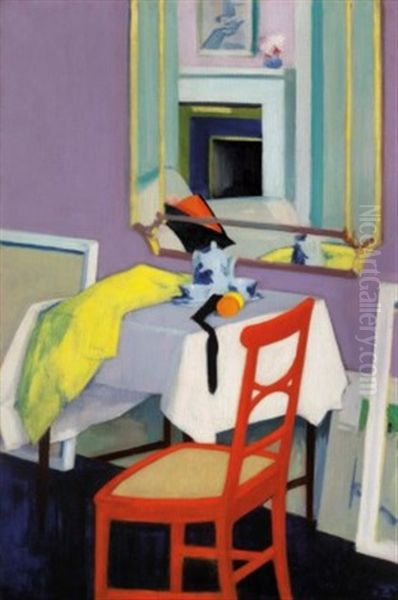 Interior (the Red Chair) Oil Painting by Francis Campbell Boileau Cadell