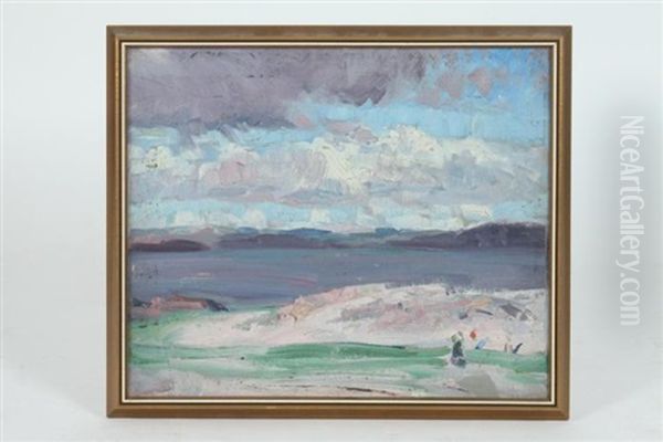 Riverscape Oil Painting by Francis Campbell Boileau Cadell