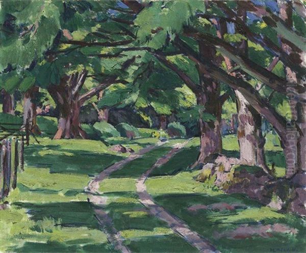 The Avenue, Auchnacraig Oil Painting by Francis Campbell Boileau Cadell