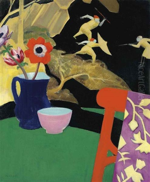 Still Life With Lacquer Screen by Francis Campbell Boileau Cadell