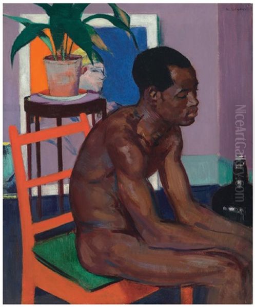 Negro (pensive) Oil Painting by Francis Campbell Boileau Cadell