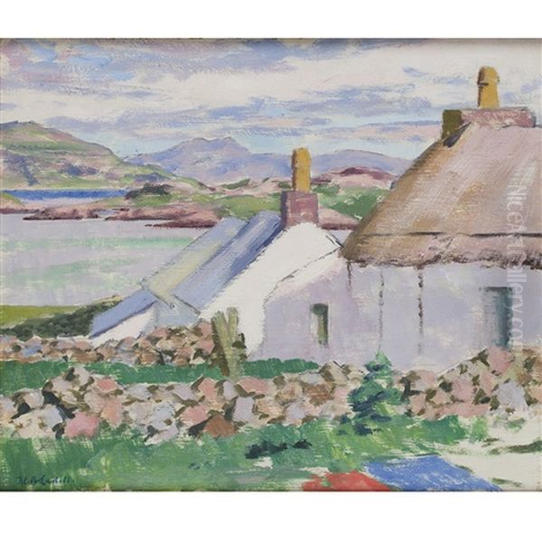 Crofts, Iona Oil Painting by Francis Campbell Boileau Cadell