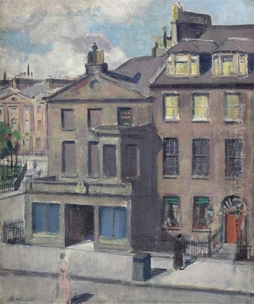 George Street And Charlotte Square From The Artist's Studio Oil Painting by Francis Campbell Boileau Cadell