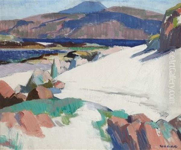 Iona North End And Ben More, Mull Oil Painting by Francis Campbell Boileau Cadell