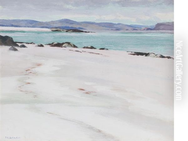 Iona (white Sands Looking East) Oil Painting by Francis Campbell Boileau Cadell