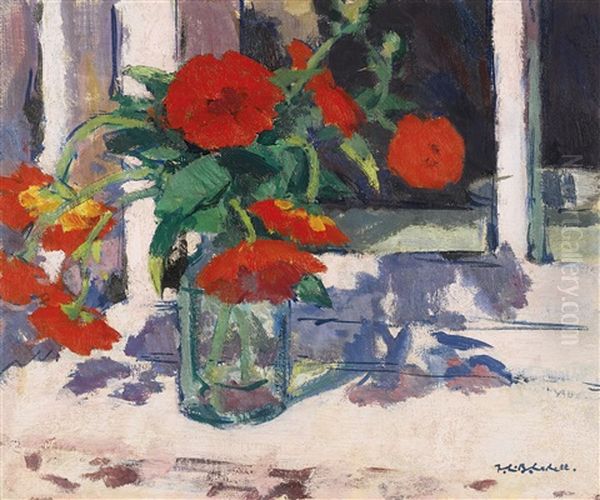 Marigolds Oil Painting by Francis Campbell Boileau Cadell