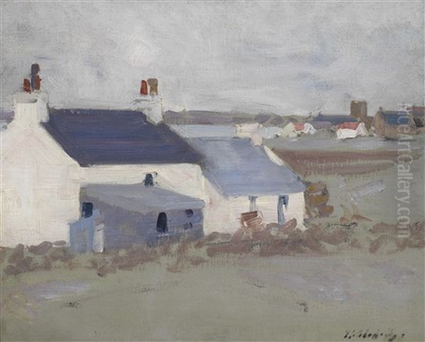 Iona Village Oil Painting by Francis Campbell Boileau Cadell