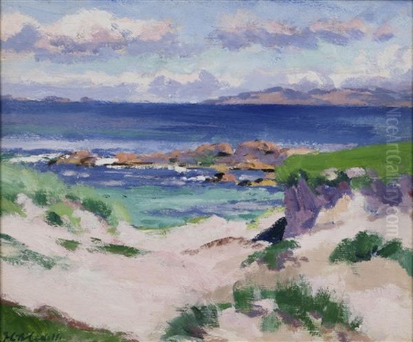 Iona (+ A View Of Port Bhan, Verso) Oil Painting by Francis Campbell Boileau Cadell