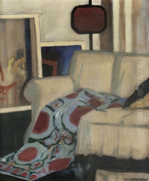 The Studio Interior 1 Oil Painting by Francis Campbell Boileau Cadell