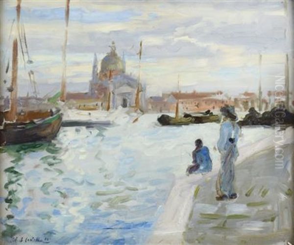 The Giudecca And Redentore Oil Painting by Francis Campbell Boileau Cadell