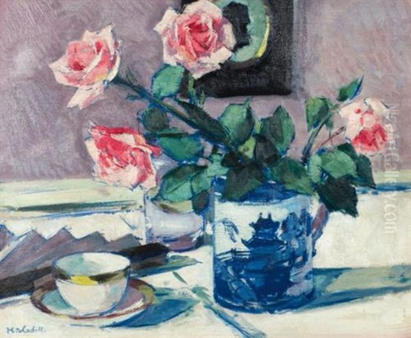 Pink Roses by Francis Campbell Boileau Cadell