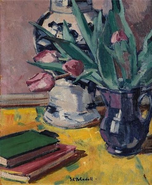 Tulips Oil Painting by Francis Campbell Boileau Cadell