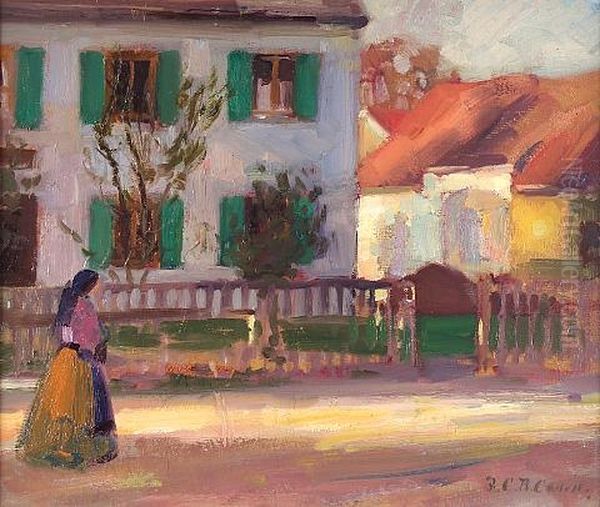 The Green Shutters Oil Painting by Francis Campbell Boileau Cadell