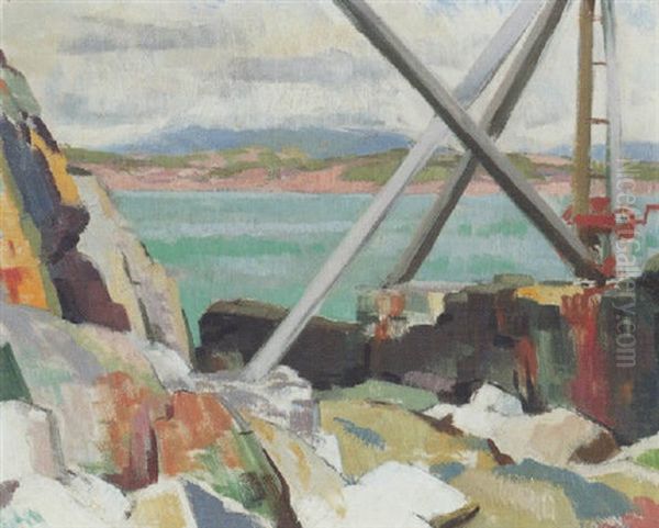 Marble Quarry, Iona Oil Painting by Francis Campbell Boileau Cadell