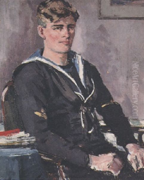 The Sailor Oil Painting by Francis Campbell Boileau Cadell