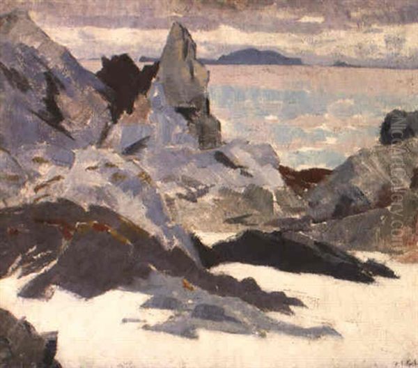 Cathedral Rock, Iona Oil Painting by Francis Campbell Boileau Cadell