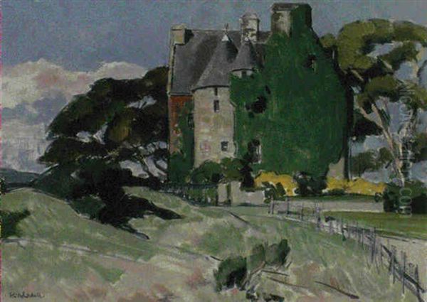 Barcaldine Castle, Argyll Oil Painting by Francis Campbell Boileau Cadell