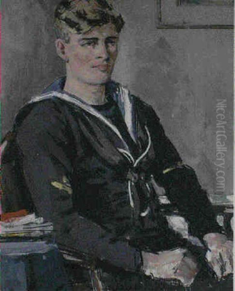 The Sailor Oil Painting by Francis Campbell Boileau Cadell