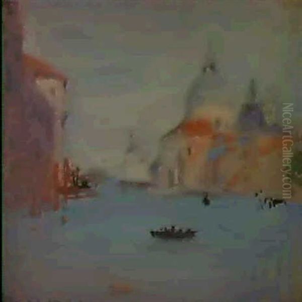 Santa Maria Della Salute From The Accademia Oil Painting by Francis Campbell Boileau Cadell