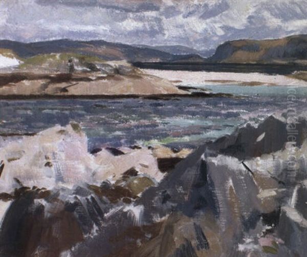 Iona Looking Towards Mull Oil Painting by Francis Campbell Boileau Cadell