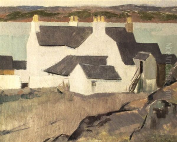 The Back Of The Hotel, Iona Oil Painting by Francis Campbell Boileau Cadell