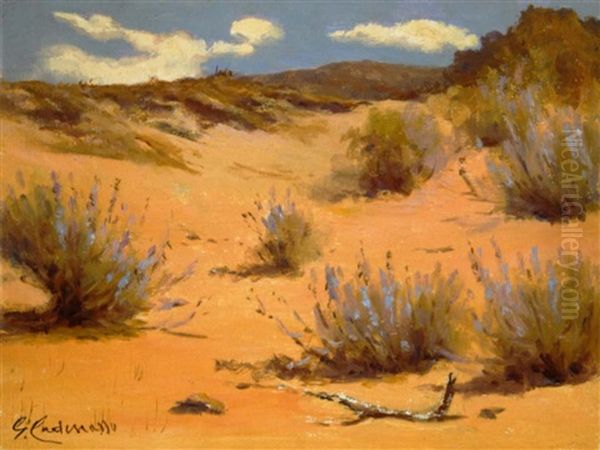 Sand Dunes In Bloom Oil Painting by Giuseppe Cadenasso