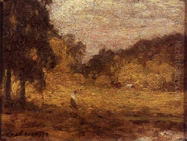 Landscape With Figures Oil Painting by Giuseppe Cadenasso