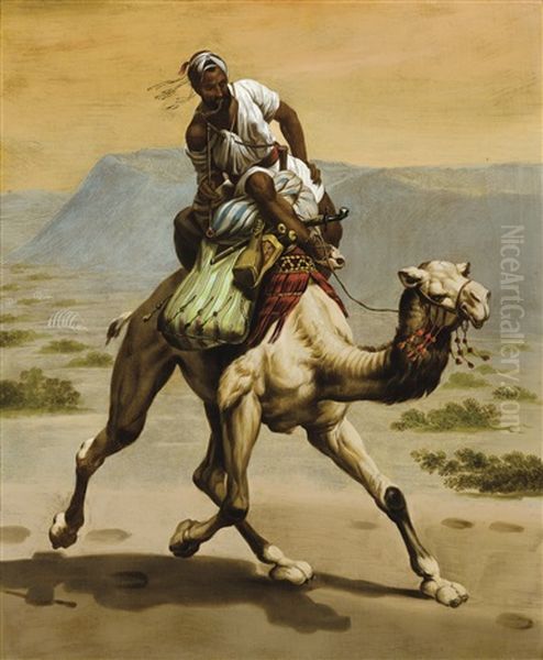 Bedouin Sur Un Chameau Oil Painting by Ippolito Caffi