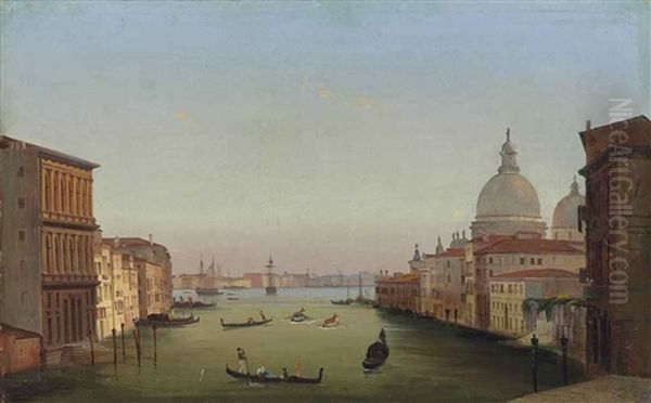 Regatta On The Grand Canal, Venice Oil Painting by Ippolito Caffi