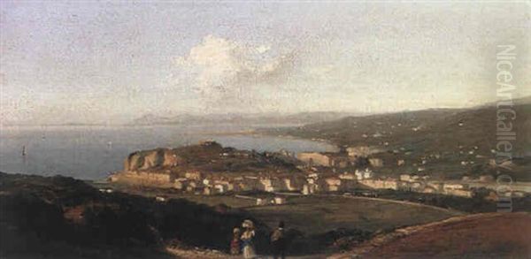 Veduta Di Nizza Dall'alto Oil Painting by Ippolito Caffi