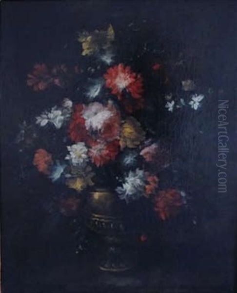 Bouquet De Fleurs Dans Un Vase Oil Painting by Margherita Caffi