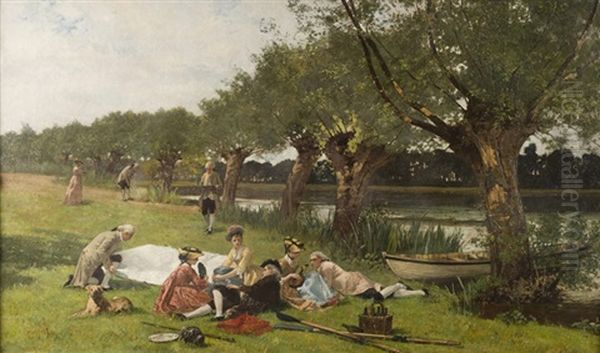 The Picnic Oil Painting by Hector Caffieri