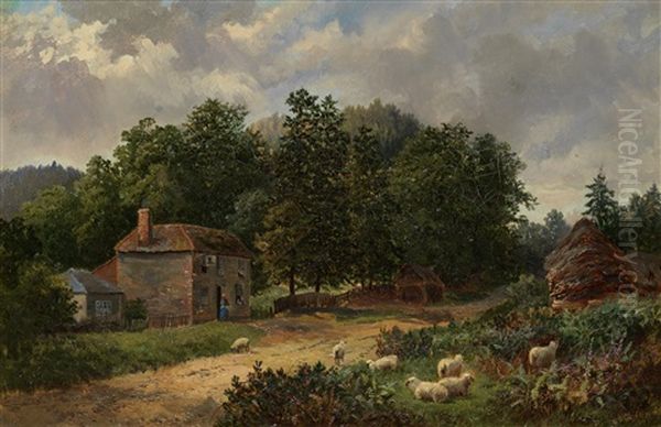 Windmill Inn, Ewhurst Hill, Surrey Oil Painting by Walter Wallor Caffyn