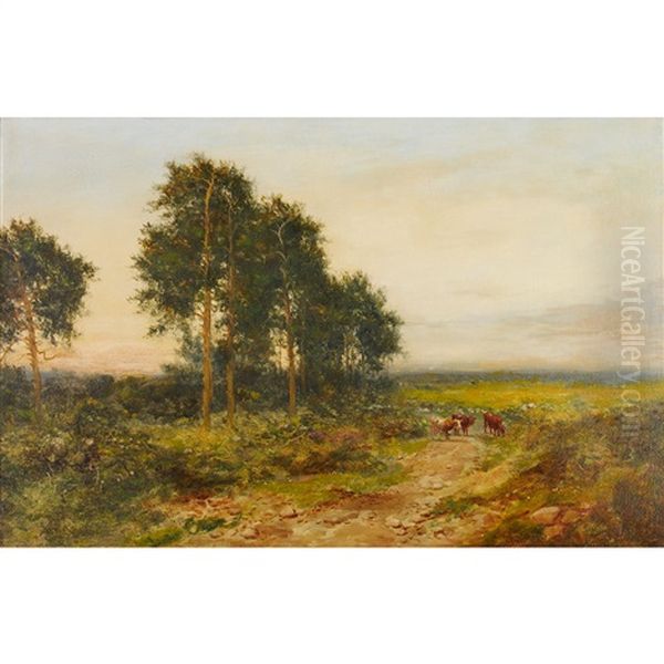 Cattle On A Path by Walter Wallor Caffyn