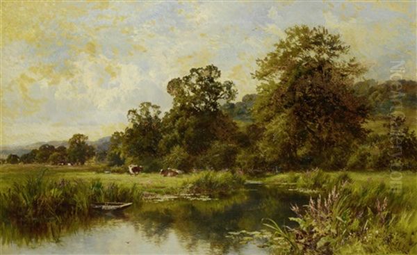 On The River Rother, Fittleworth, Sussex Oil Painting by Walter Wallor Caffyn