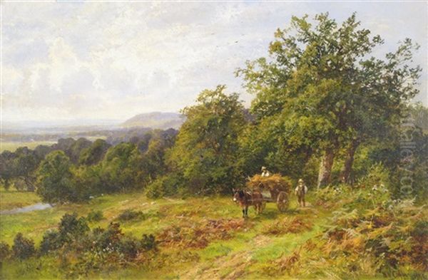 Near Dorking, Surrey Oil Painting by Walter Wallor Caffyn