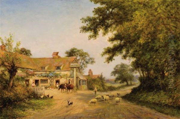 Untitled (village Scene) Oil Painting by Walter Wallor Caffyn