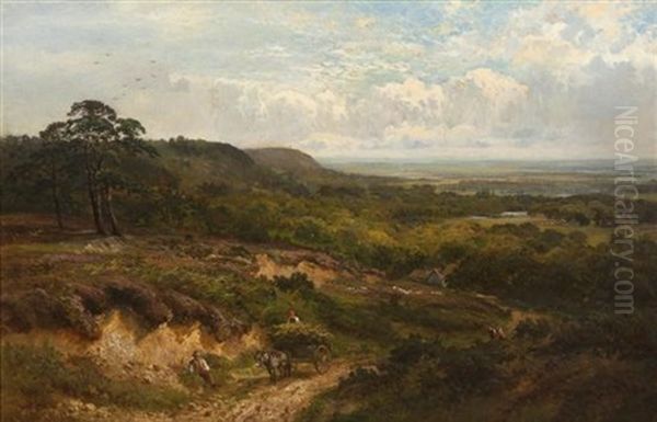 Leith Hill, Surrey (from Holmbury) Oil Painting by Walter Wallor Caffyn