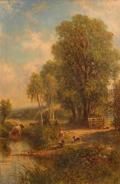 Going To Fetch Water Oil Painting by Walter Wallor Caffyn