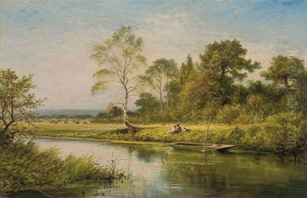 A Surrey Landscape Oil Painting by Walter Wallor Caffyn